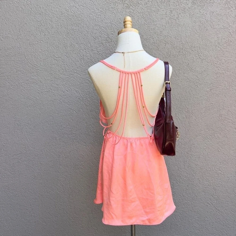 Victoria's Secret Satin Strappy Nightgown Lingerie Slip Dress Size Small